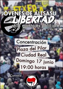 Cartel concentración. Pza Pilar. 17J . 19h